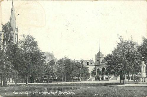 (304-264-039) Amsterdam Vondelpark met Paviljoen, Verzamelen, Ansichtkaarten | Nederland, Noord-Holland, Verzenden