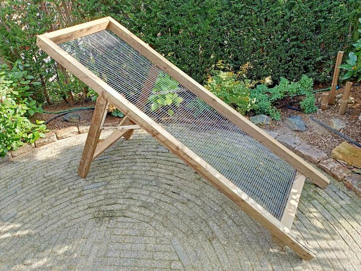 Grindzeef / zandzeef opklapbaar 200x60 Cm, Tuin en Terras, Hand-tuingereedschap, Gebruikt, Ophalen