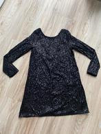 Losvallend Zwart Glitterjurkje Amisu Mt. 36/S ZGAN!, Zwart, Ophalen of Verzenden, Zo goed als nieuw, Maat 36 (S)