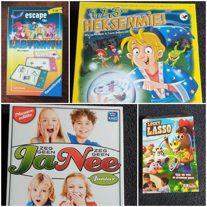 Heel veel spelletjes, Hobby en Vrije tijd, Gezelschapsspellen | Bordspellen, Zo goed als nieuw, Ophalen of Verzenden