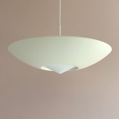 XXL vintage Scandinavische LAMP Thorn Sweden wit metaal MCM, Huis en Inrichting, Lampen | Hanglampen, Gebruikt, Minder dan 50 cm