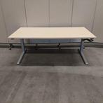 Verstelbaar bureau met slinger 160x80xH62-92 cm, 100 euro, Ophalen of Verzenden, In hoogte verstelbaar, Gebruikt