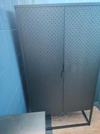 Zwart metalen kast, Ophalen, Zo goed als nieuw, 25 tot 50 cm, 50 tot 100 cm