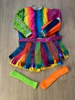 Prachtig handgemaakt regenboog damespak carnavalskostuum, Carnaval, Maat 46/48 (XL) of groter, Ophalen of Verzenden, Zo goed als nieuw