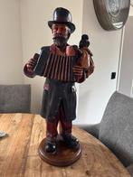 Beeld straatmuzikant met aap, Ophalen of Verzenden, Gebruikt, Mens