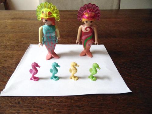 Playmobil 2 x Zeemeerminnen met kleine Zeepaardjes, Kinderen en Baby's, Speelgoed | Playmobil, Zo goed als nieuw, Los playmobil