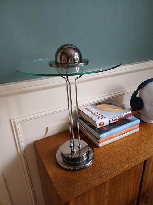 Vintage Space Age Ufo Lamp., Huis en Inrichting, Lampen | Tafellampen, Zo goed als nieuw, Minder dan 50 cm, Glas, Metaal, Ophalen of Verzenden