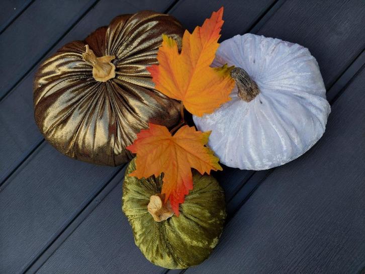 home decoratie set 3 pompoenen, Huis en Inrichting, Woonaccessoires | Vazen, Nieuw, Overige kleuren, Minder dan 50 cm, Glas, Ophalen of Verzenden