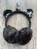 Oorwarmers unicorn, zwart, Meisje, 110 t/m 116, Ophalen of Verzenden, Zo goed als nieuw