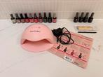 Complete set pink gellac met 10 potjes nagellak + base/shine, Ophalen of Verzenden, Zo goed als nieuw, Overige kleuren, Handen en Nagels