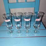 Berentzen borrelglaasjes wit/rood logo 2cl set van 4, Ophalen, Gebruikt, Borrel- of Shotglas