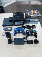 GameCube Zwart + 2 Controllers, Game Boy Player + Games, Spelcomputers en Games, Spelcomputers | Nintendo GameCube, Zwart, Met 2 controllers