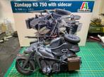 zundapp KS 750 with sidecar schaal 1:9 gebouwd, Gebruikt, Italeri, Ophalen of Verzenden, Groter dan 1:32