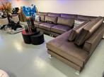ACTIE Luxe Velvet Hoekbank King 400x220cm Bluvel Brown NIEUW, Huis en Inrichting, Banken | Bankstellen, Oosterbaan, Info@oosterbaanwonen.nl