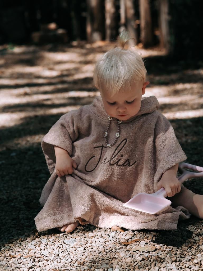 Badponcho met naam (2 – 6 jaar) gepersonaliseerd, Kinderen en Baby's, Kraamcadeaus en Geboorteborden, Kraamcadeau, Bovatex, Nieuw