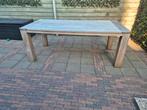 Rough teak tafel, Ophalen, Zo goed als nieuw, Rechthoekig, Teakhout