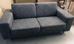 2 Stuks donker grijze stoffen bankstellen met vaste kussens, Ophalen, Gebruikt, 75 tot 100 cm, Stof
