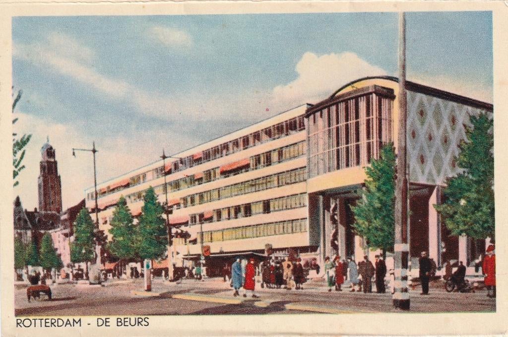 04572 Rotterdam - de Beurs, Verzenden, 1940 tot 1960, Ongelopen, Zuid-Holland