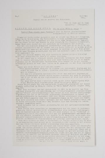 Mei 1941 - De Vonk no. 7 | Heruitgave beschikbaar voor biedingen