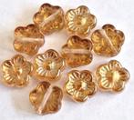 Tsjechische luster topas glas bloem kralen 12 mm, Verzenden, Nieuw, Kraal