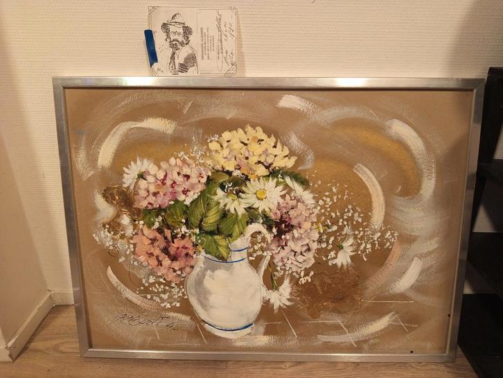 Germano Alberti Bloemenstilleven met Certificaat, Antiek en Kunst, Kunst | Schilderijen | Klassiek, Ophalen