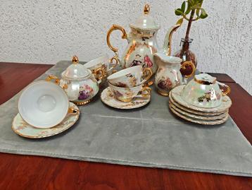 Antiek Bareuther Waldsassen Theeservies - 14-delig beschikbaar voor biedingen