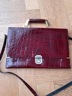 mooie grote donker rode croco lak tas met slot en sleutel, Ophalen, Zo goed als nieuw, Rood, Handtas