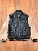 Skipper Leren Teddy Bomberjack Zwart/Beige XXL, Kleding | Heren, Zwart, Overige maten, Ophalen of Verzenden, Gedragen