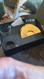 2 VIEW Lungo kop en schotels schoteltjes rvs, Huis en Inrichting, Keuken | Servies, Overige materialen, Nieuw, Ophalen of Verzenden