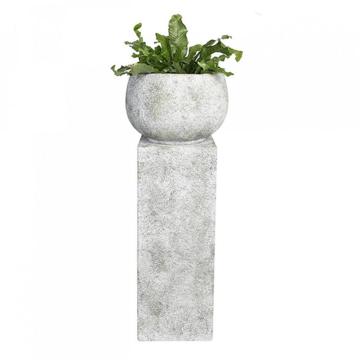 Zuil - Plantenzuil grijs gevlamd 100x27x27 cm (nieuw), Tuin en Terras, Tuinwanddecoratie, Nieuw