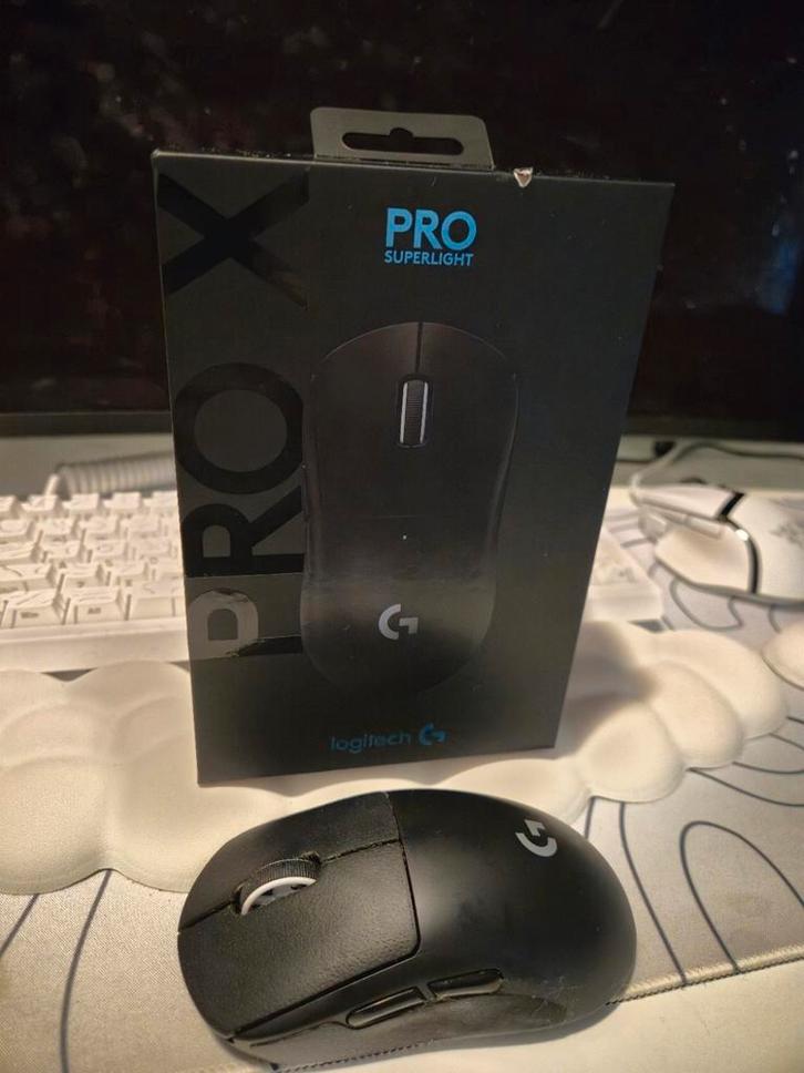 Logitech G Pro X Superlight Draadloze Gaming Muis, Computers en Software, Muizen, Gebruikt, Muis, Rechtshandig, Draadloos, Gaming muis