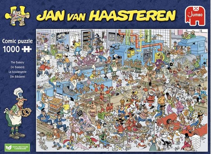 Jan van Haasteren - De Bakkerij - 1000 stukjes, Hobby en Vrije tijd, Denksport en Puzzels, Nieuw, Legpuzzel, 500 t/m 1500 stukjes