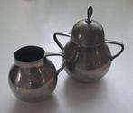 Antieke Tinnen Suikerpot & Melkkan Set, Antiek en Kunst, Antiek | Tin, Ophalen of Verzenden