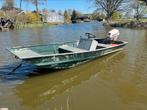 Platbodem 15 pk johnson, Watersport en Boten, Platbodems, Ophalen, Aluminium, Benzine, Tot 6 meter