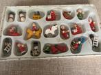 HOUTEN KERSTFIGUURTJES geel, wit, rood , groen, Diversen, Kerst, Ophalen, Gebruikt