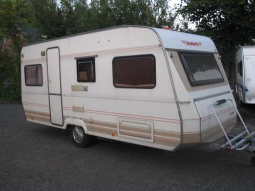 Dethleffs Nomad 485 bj 1988 met voortent, Caravans en Kamperen, Caravans, Bedrijf, tot en met 4, 750 - 1000 kg, Rondzit, Dethleffs