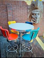 FIFTIES SIXTIES AMERIKAANSE BARKRUKKEN BEL AIR BAR TAFEL, Huis en Inrichting, Barkrukken, Ophalen, 60 tot 90 cm, Met voetsteun