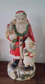 Grote vintage biscuit  porseleinen Kerstman, beeld, Diversen, Kerst, Ophalen of Verzenden, Zo goed als nieuw