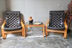 Set vintage fauteuils/bijzettafel POEM Noboru Nakamura/Ikea, Ophalen, Gebruikt, Onbekend, Onbekend