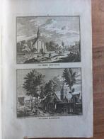 99-100 / Dorp Zegveld en Kamerik Kopergravure 18e eeuw, Antiek en Kunst, Ophalen of Verzenden