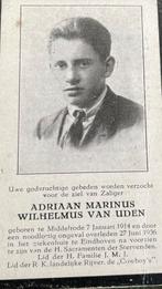 Adriaan Marinus Wilhelmus van Uden Middelrode 1914, Verzamelen, Bidprentjes en Rouwkaarten, Ophalen of Verzenden