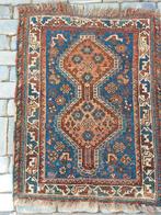 Handgeknoopt Perzisch oosters Kleedje Tapijtje wol Blauw, Gebruikt, 50 tot 100 cm, Blauw, Rechthoekig