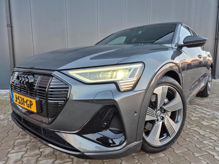 Audi E-tron Sportback 50 Quattro S-Line SOH 93%  2020 Grijs, Auto's, Audi, Particulier, e-tron, 4x4, ABS, Achteruitrijcamera, Adaptieve lichten