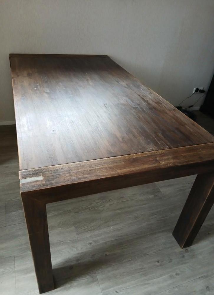 Acaciahouten zware degelijke Eettafel 190x100cm, Huis en Inrichting, Tafels | Eettafels, Gebruikt, 50 tot 100 cm, 150 tot 200 cm