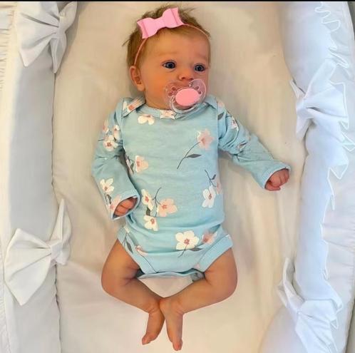 UNIEK! Kant-en-klare Reborn Babypop Felicia – Net als een ec, Kinderen en Baby's, Speelgoed | Poppen, Nieuw, Babypop, Verzenden