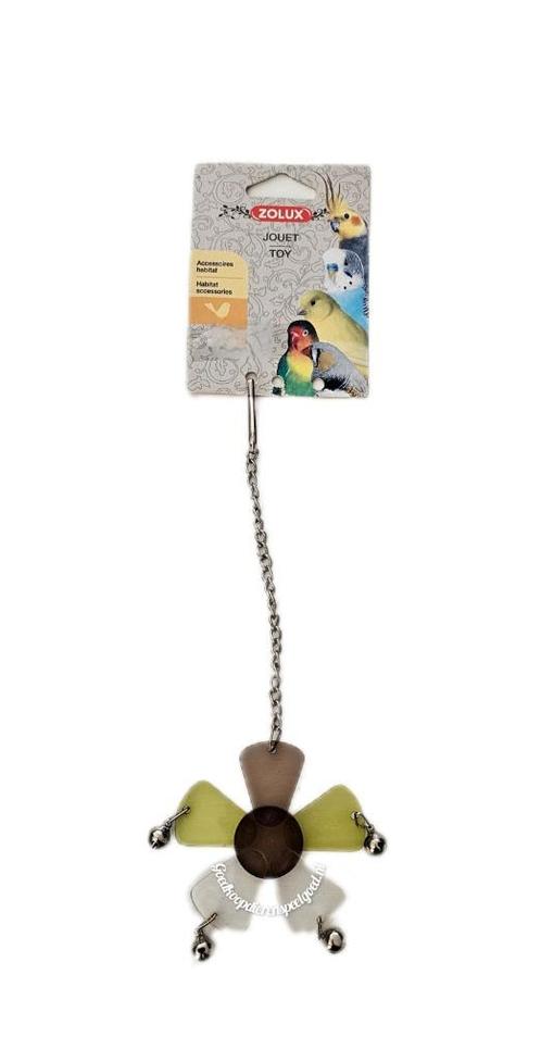 Vogelspeelgoed   " Acryl bloem met belletjes  "  €4.75, Dieren en Toebehoren, Vogels | Toebehoren, Nieuw, Speelgoed, Ophalen of Verzenden