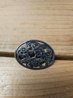 Vintage Zilvereren Broche met Bloemmotief, Sieraden, Tassen en Uiterlijk, Broches, 4 tot 7 cm, Gebruikt, Ophalen of Verzenden
