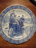 Nostalgie Wandbord Boch Delfts - Boeren Tafereel, Ophalen of Verzenden