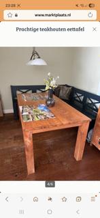 Teakhouten eettafel, Ophalen, Gebruikt, Teakhout, 200 cm of meer