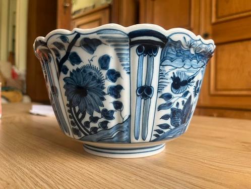 Grote Makkum blauw/witte kraaikom aardewerk Tichelaar, Antiek en Kunst, Antiek | Keramiek en Aardewerk, Ophalen